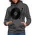 Schallplatte Vinyl Retro Style Musik Kontrast-Hoodie - Anthrazit/Schwarz