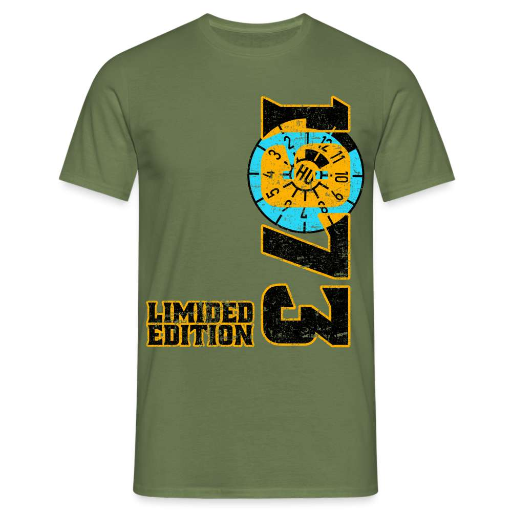 50. Geburtstag 1973 TÜV Limited Lustiges Mechaniker Geschenk T-Shirt - Militärgrün