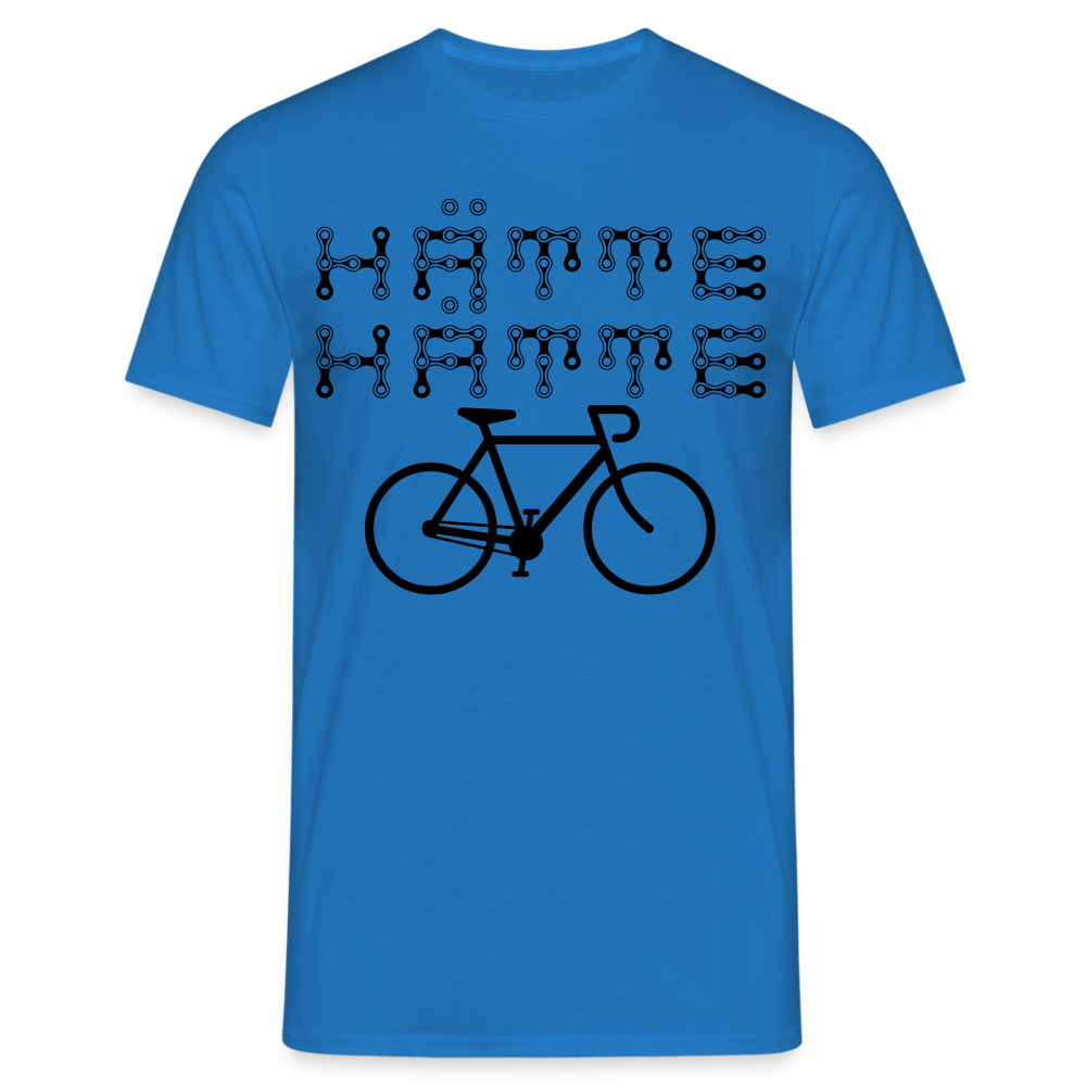 Fahrrad Fahrer Hätte Hätte Fahrradkette Witziges Männer T-Shirt - Royalblau