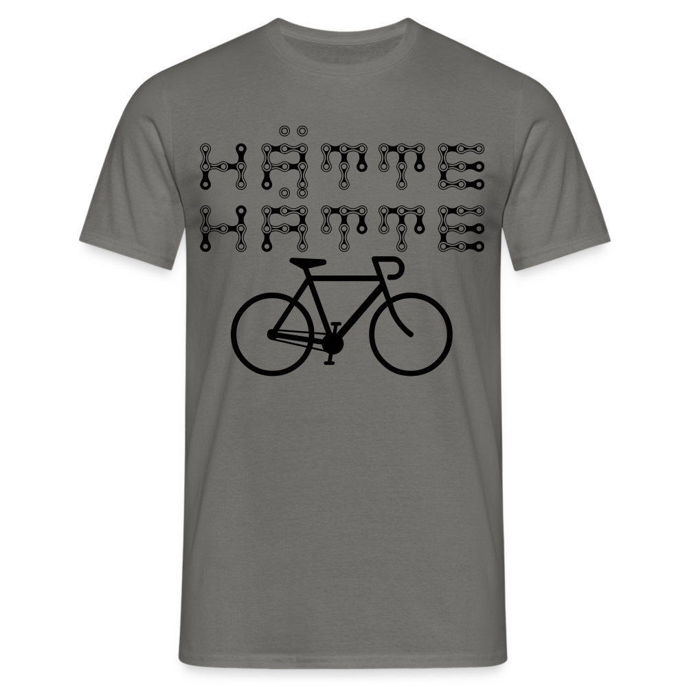 Fahrrad Fahrer Hätte Hätte Fahrradkette Witziges Männer T-Shirt - Graphit