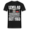 40. Geburtstag 1983 Retro Gaming NES LEVEL 40  Geschenk T-Shirt - Schwarz