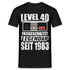 40. Geburtstag 1983 Retro Gaming NES LEVEL 40  Geschenk T-Shirt - Schwarz