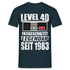 40. Geburtstag 1983 Retro Gaming NES LEVEL 40  Geschenk T-Shirt - Navy