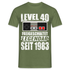 40. Geburtstag 1983 Retro Gaming NES LEVEL 40  Geschenk T-Shirt - Militärgrün