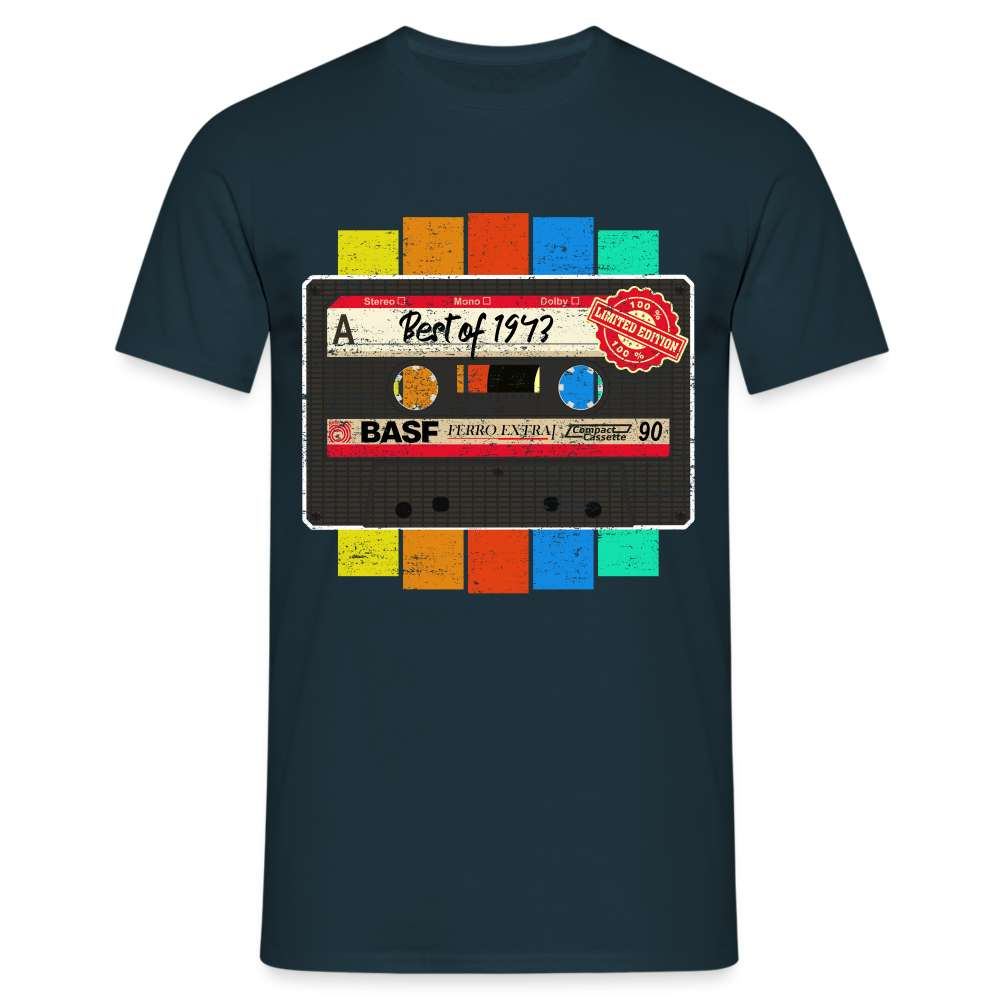 1943 Geburtstag Retro Musik Kassette Tape Limited Edition Geschenk T-Shirt - Navy