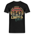 80. Geburtstag Limited Edition 1943 AWESOME - Geschenk T-Shirt - Schwarz