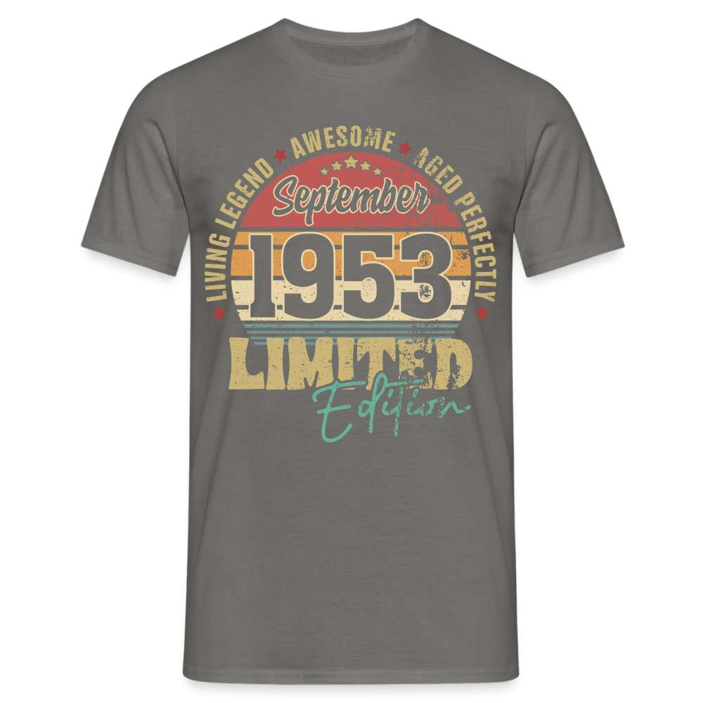 70. Geburtstag Limited Edition 1953 AWESOME - Geschenk T-Shirt - Graphit