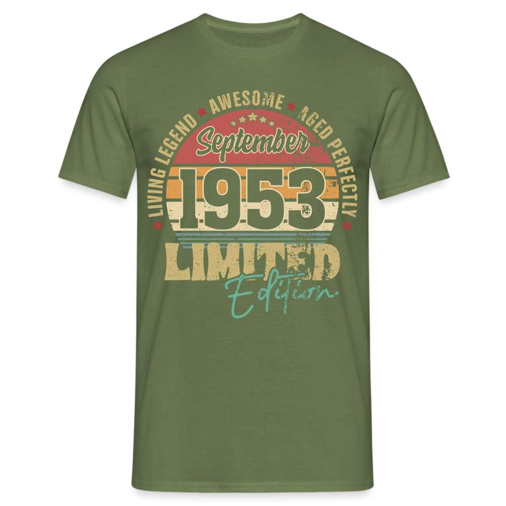 70. Geburtstag Limited Edition 1953 AWESOME - Geschenk T-Shirt - Militärgrün