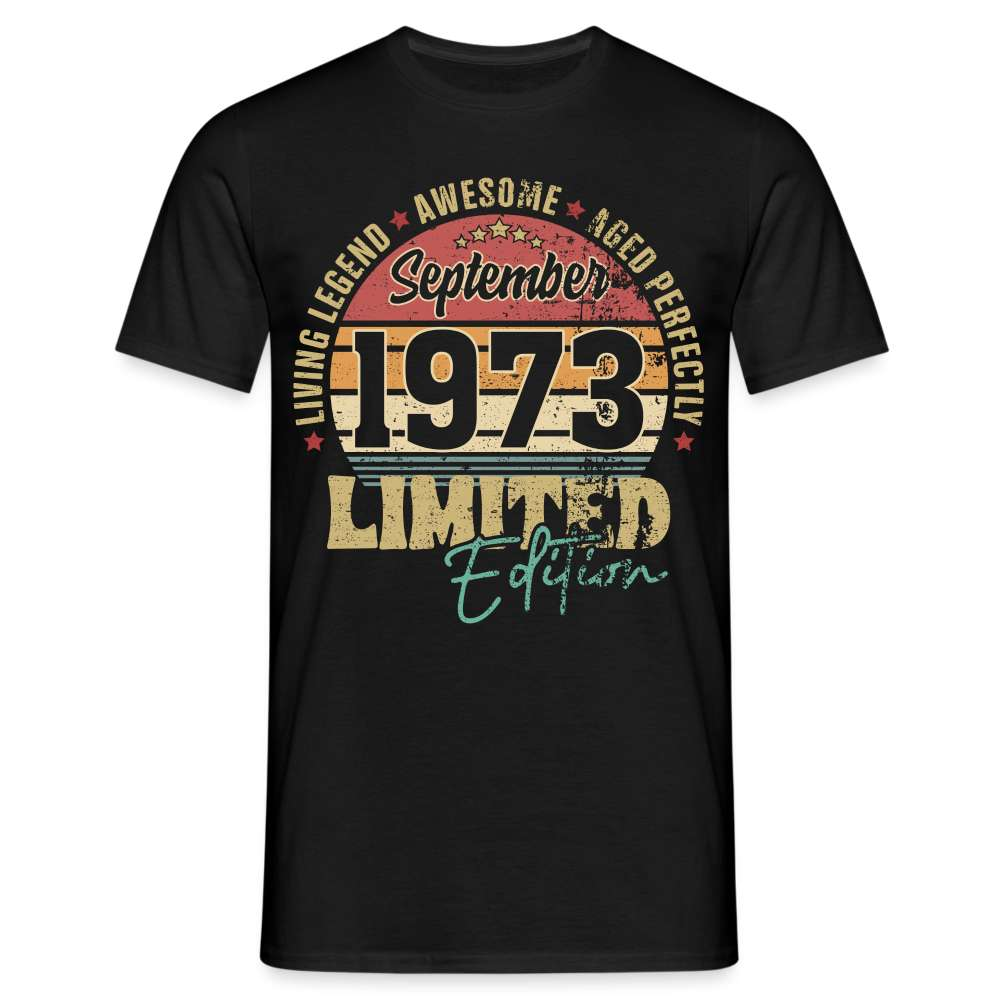 50. Geburtstag Limited Edition 1973 AWESOME - Geschenk T-Shirt - Schwarz