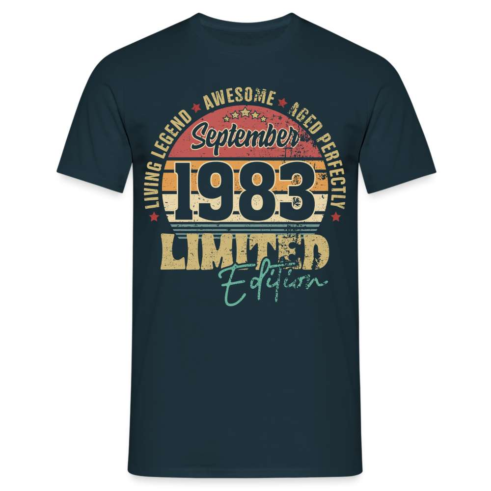 40. Geburtstag Limited Edition 1983 AWESOME - Geschenk T-Shirt - Navy