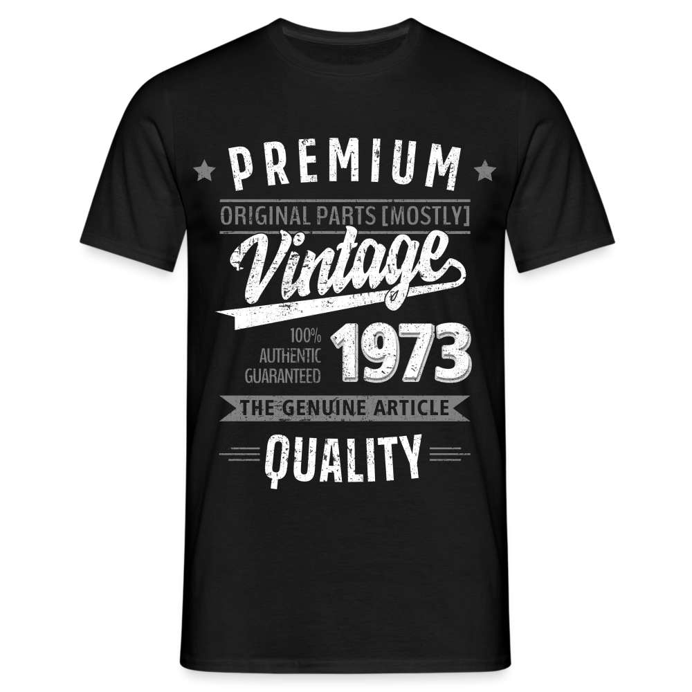 50. Geburtstag - Vintage - Original Parts - Geboren 1973 - Geschenk T-Shirt - Schwarz