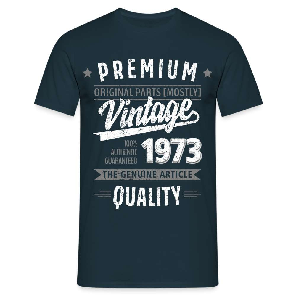 50. Geburtstag - Vintage - Original Parts - Geboren 1973 - Geschenk T-Shirt - Navy