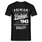 80. Geburtstag - Vintage - Original Parts - Geboren 1943 - Geschenk T-Shirt - Schwarz