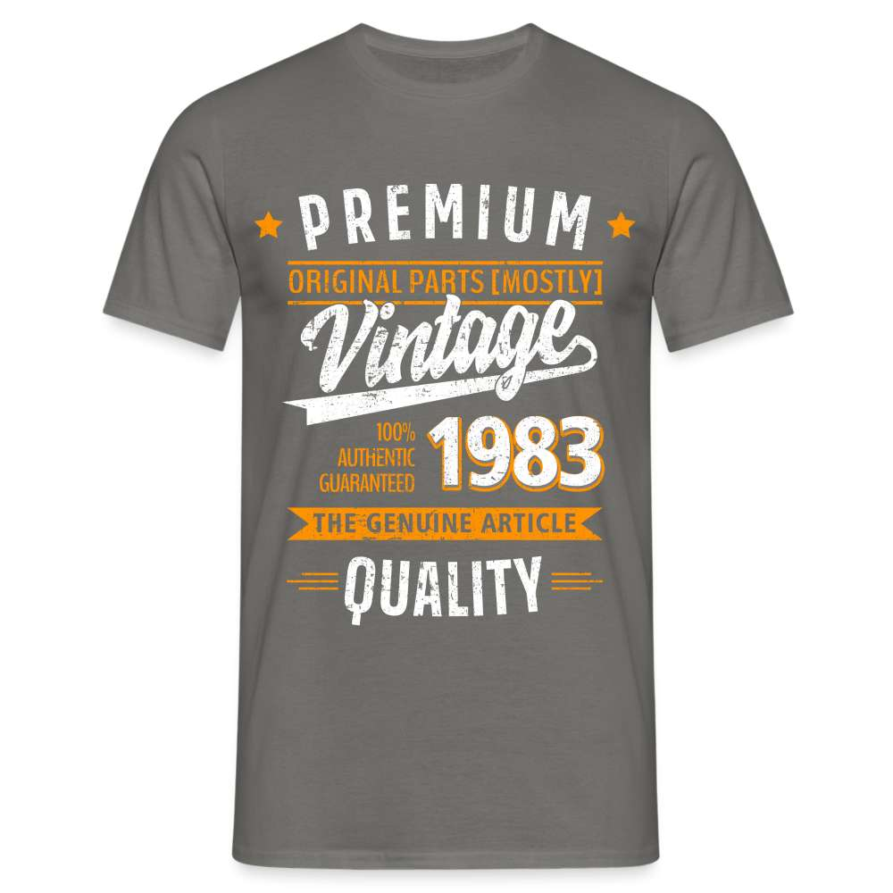 40. Geburtstag - Vintage - Original Parts - Geboren 1983 - Geschenk T-Shirt - Graphit