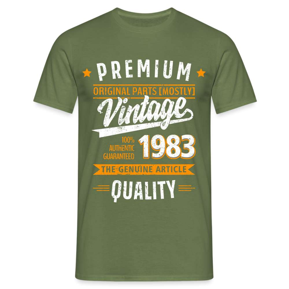 40. Geburtstag - Vintage - Original Parts - Geboren 1983 - Geschenk T-Shirt - Militärgrün