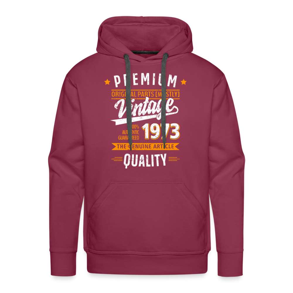 50. Geburtstag - Vintage - Original Parts - Geboren 1973 - Geschenk Premium Hoodie - Bordeaux