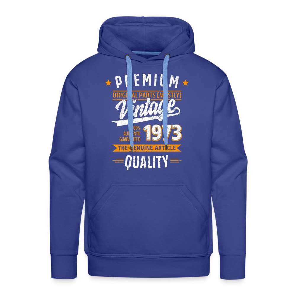 50. Geburtstag - Vintage - Original Parts - Geboren 1973 - Geschenk Premium Hoodie - Königsblau