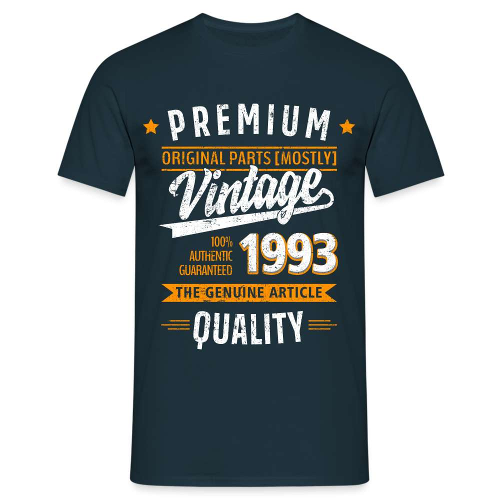 30. Geburtstag - Vintage - Original Parts - Geboren 1993 - Geschenk T-Shirt - Navy