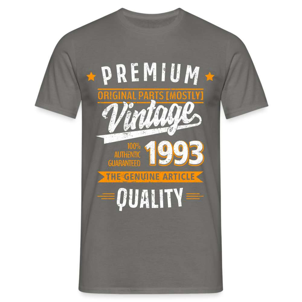 30. Geburtstag - Vintage - Original Parts - Geboren 1993 - Geschenk T-Shirt - Graphit