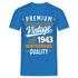 80. Geburtstag - Vintage - Original Parts - Geboren 1943 - Geschenk T-Shirt - Royalblau