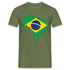 Brasilien Flagge - Geschenk für Brasilien Fans - T-Shirt - Militärgrün