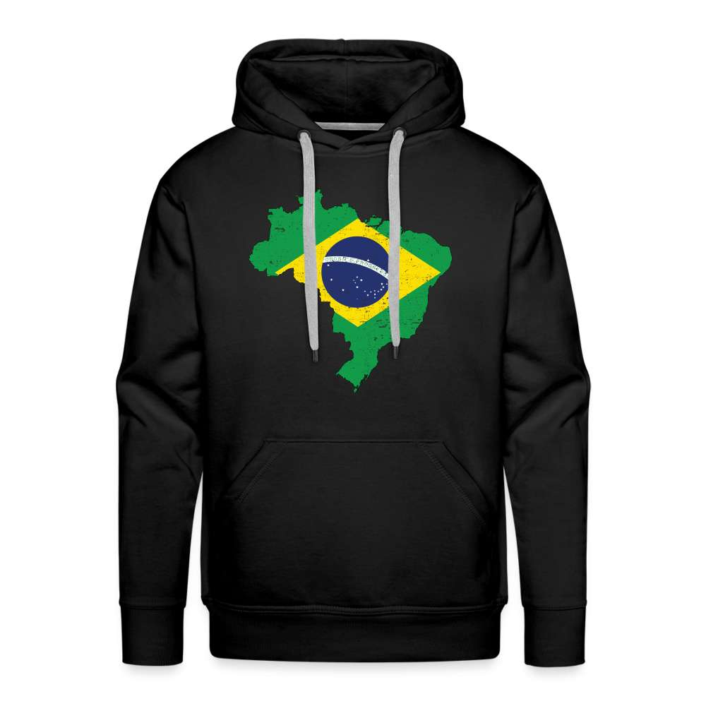 Brasilien Flagge - Geschenk für Brasilien Fans - Premium Hoodie - Schwarz