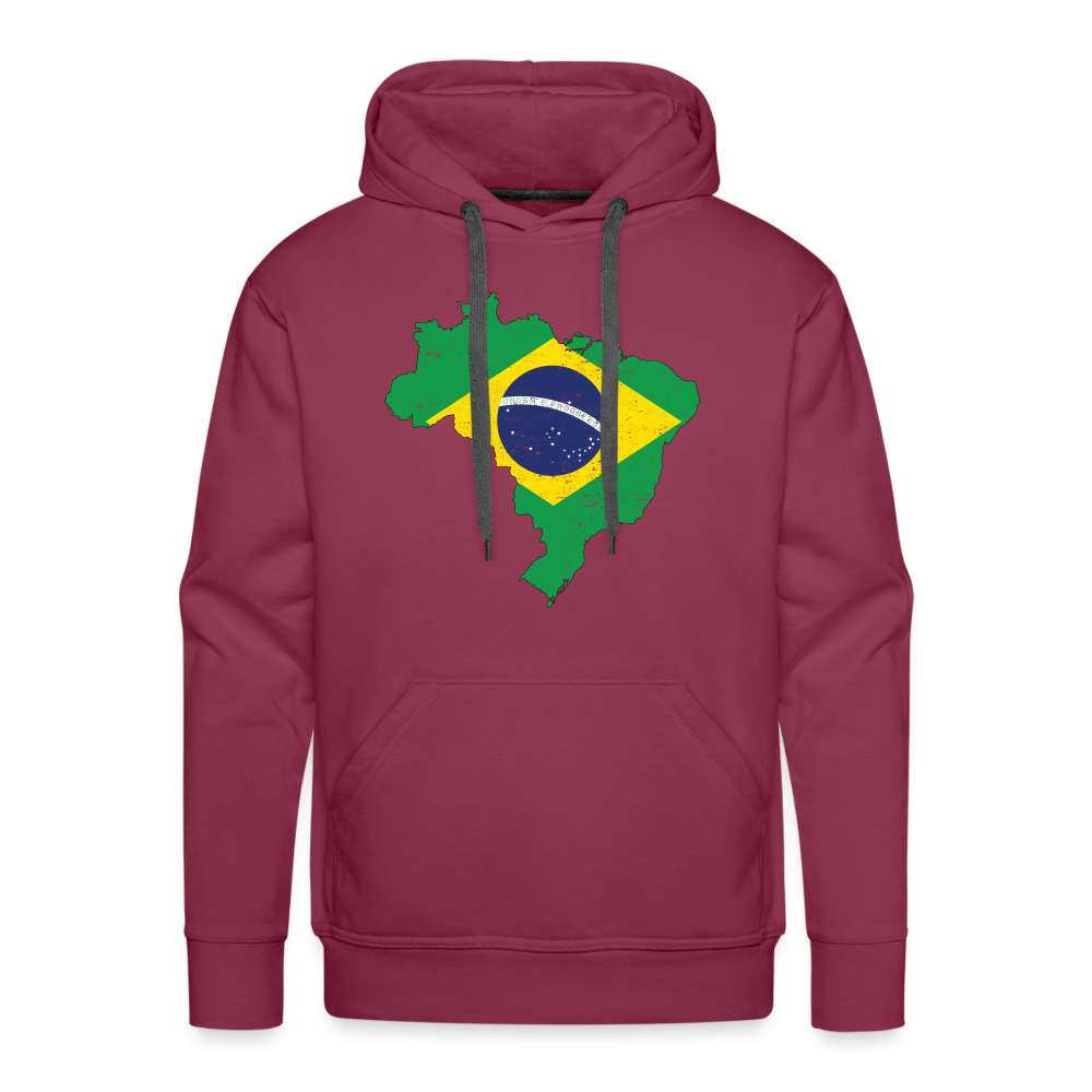 Brasilien Flagge - Geschenk für Brasilien Fans - Premium Hoodie - Bordeaux