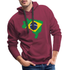 Brasilien Flagge - Geschenk für Brasilien Fans - Premium Hoodie - Bordeaux