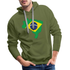 Brasilien Flagge - Geschenk für Brasilien Fans - Premium Hoodie - Olivgrün