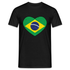 Brasilien Herz Flagge - Love Brazil - Brasilien Fan T-Shirt - Schwarz