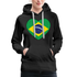 Brasilien Herz Flagge - Love Brazil - Brasilien Fan Frauen Premium Hoodie - Schwarz