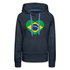 Brasilien Herz Flagge - Love Brazil - Brasilien Fan Frauen Premium Hoodie - Navy