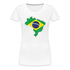 Brasilien Flagge - Geschenk für Brasilien Fans - Frauen T-Shirt - weiß