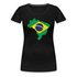 Brasilien Flagge - Geschenk für Brasilien Fans - Frauen T-Shirt - Schwarz