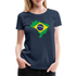 Brasilien Flagge - Geschenk für Brasilien Fans - Frauen T-Shirt - Navy