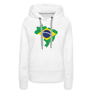 Brasilien Flagge - Geschenk für Brasilien Fans - Frauen Hoodie - weiß