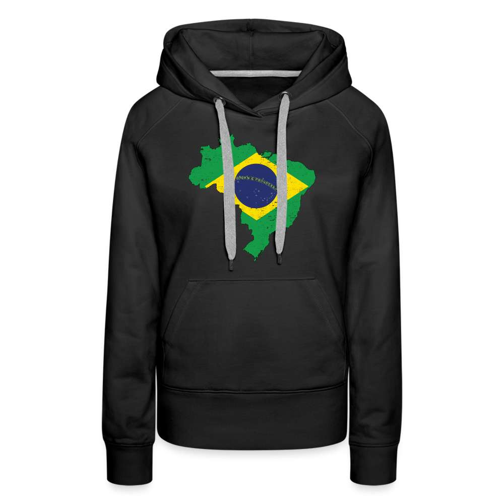 Brasilien Flagge - Geschenk für Brasilien Fans - Frauen Hoodie - Schwarz