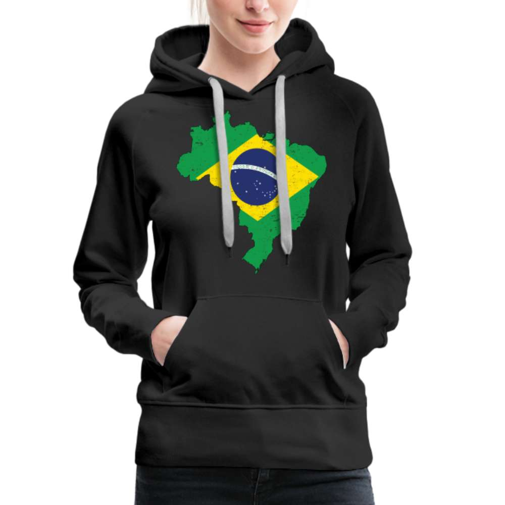 Brasilien Flagge - Geschenk für Brasilien Fans - Frauen Hoodie - Schwarz