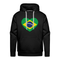 Brasilien Herz Flagge - Love Brazil - Brasilien Fan Herren Hoodie - Schwarz