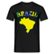 Brasilien Flagge Landkarte - Love Brazil - Brasilien Fan T-Shirt - Schwarz