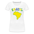 Brasilien Flagge Landkarte - Love Brazil - Brasilien Fan Frauen Premium T-Shirt - weiß