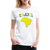 Brasilien Flagge Landkarte - Love Brazil - Brasilien Fan Frauen Premium T-Shirt - weiß