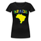 Brasilien Flagge Landkarte - Love Brazil - Brasilien Fan Frauen Premium T-Shirt - Schwarz