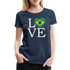 Brasilien Flagge Landkarte - Love Brazil - Brasilien Fan Frauen Premium T-Shirt - Navy