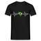 Brasilien EKG Flagge Herzschlag - Love Brazil - Brasilien Fan T-Shirt - Schwarz