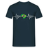 Brasilien EKG Flagge Herzschlag - Love Brazil - Brasilien Fan T-Shirt - Navy