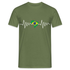 Brasilien EKG Flagge Herzschlag - Love Brazil - Brasilien Fan T-Shirt - Militärgrün