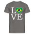 Brasilien Flagge - Love Brazil - Brasilien Fan T-Shirt T-Shirt - Graphit