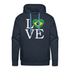 Brasilien Flagge Landkarte - Love Brazil - Brasilien Fan Premium Hoodie - Navy