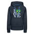 Brasilien Flagge Landkarte - Love Brazil - Brasilien Fan Frauen Premium Hoodie - Navy